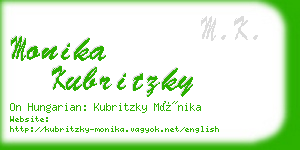 monika kubritzky business card